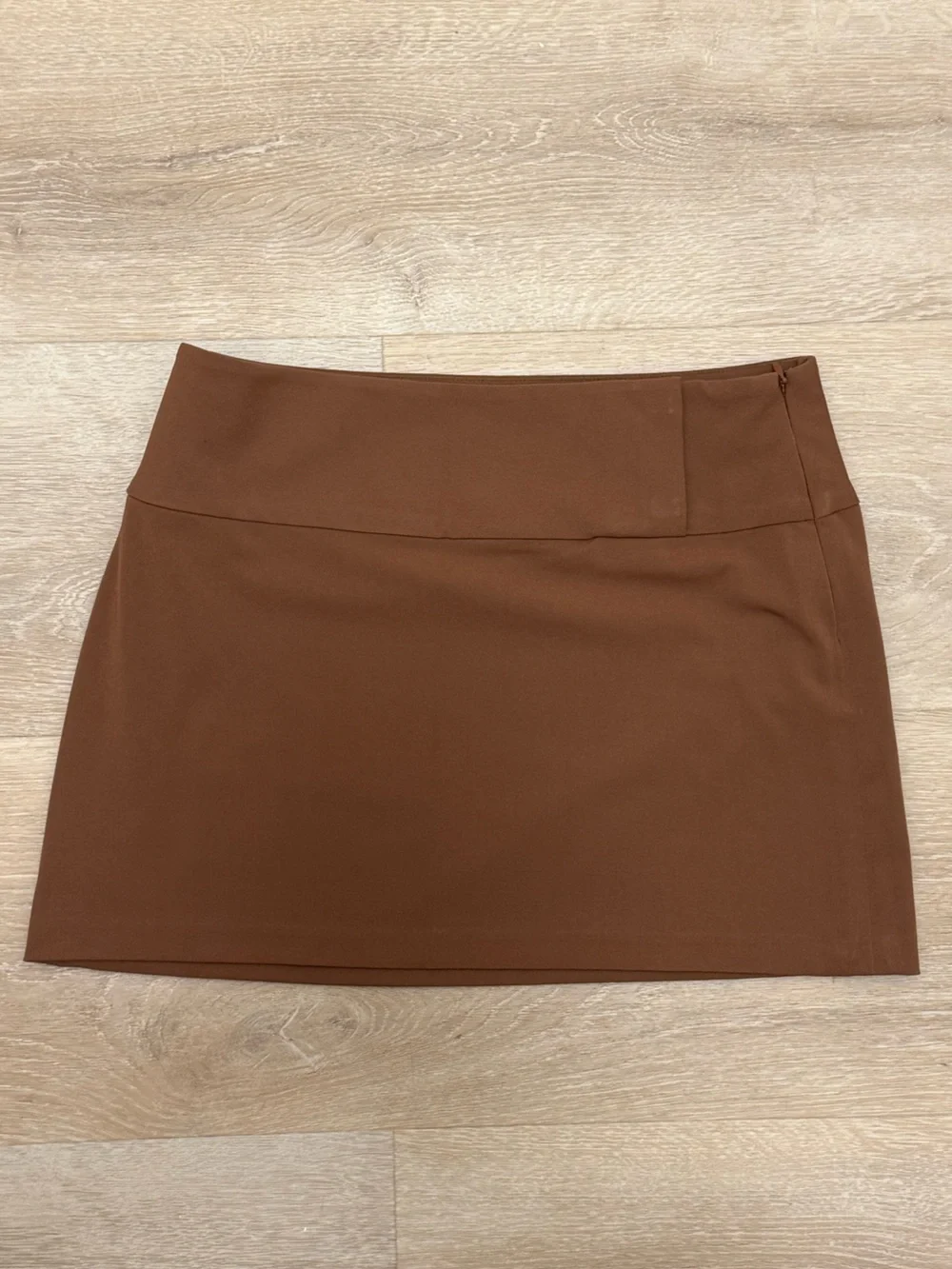 Brown Women's Mini Skirt - Classic Straight Silhouette